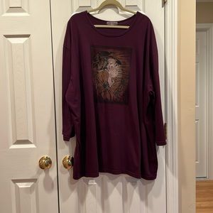 Blue Fish Artisan Painted Top